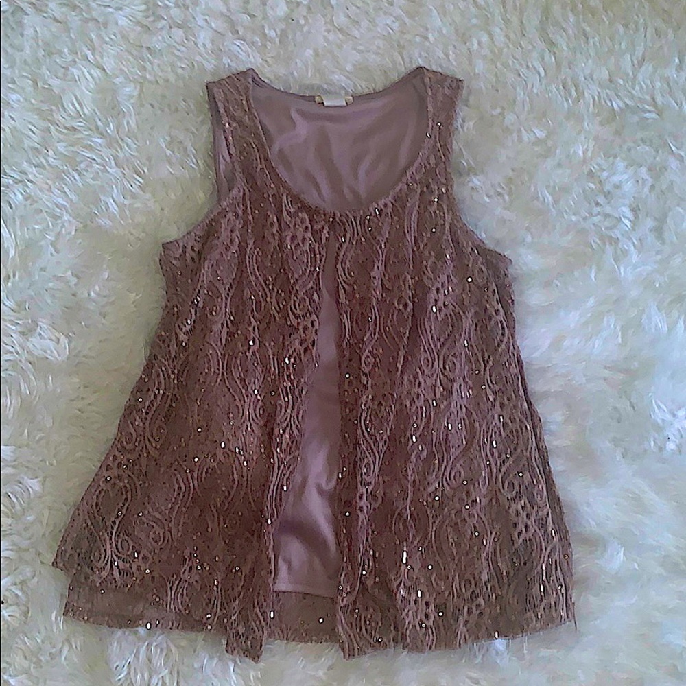 Mauve Sequins Top